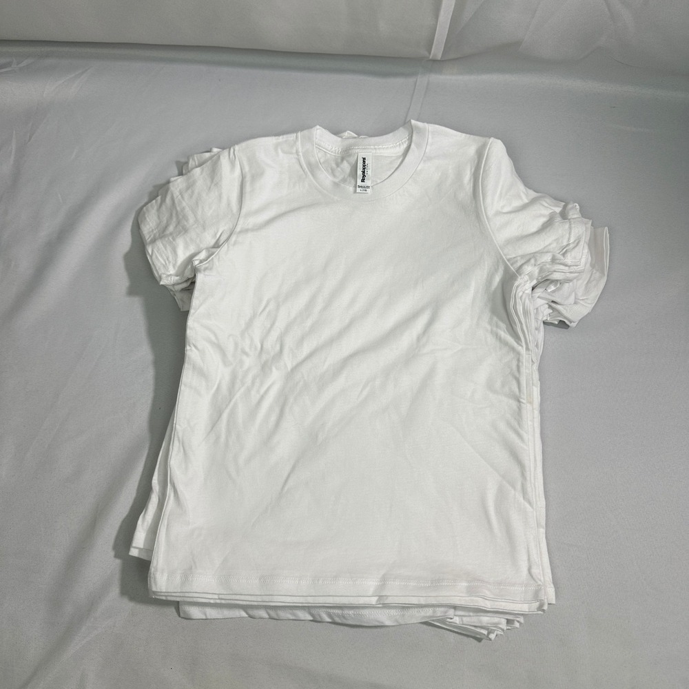 NWT Royal Apparel Cotton T-Shirt Lot Kids‎ L 12 White Bulk 18 Pack Made in USA